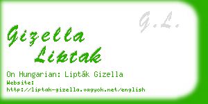 gizella liptak business card